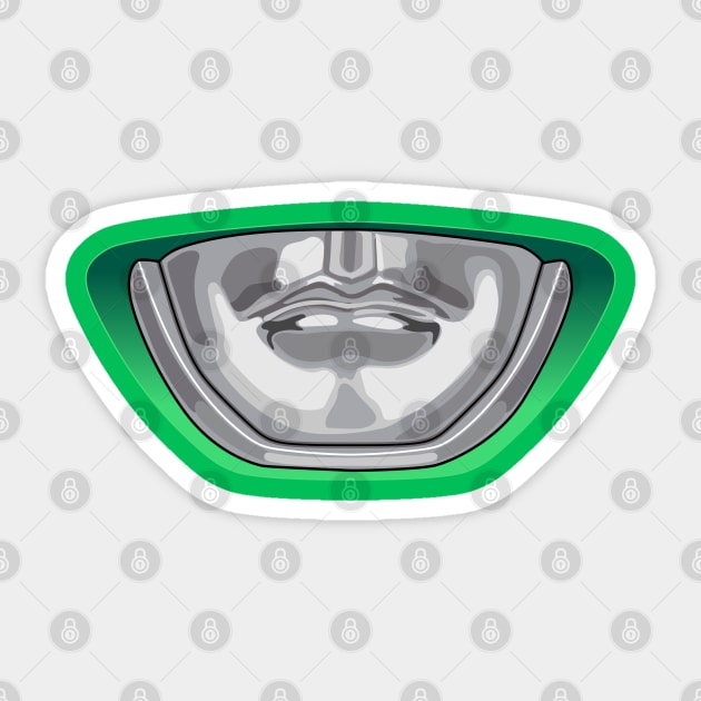 Green Ranger Helmet Face Mask Sticker by vo_maria